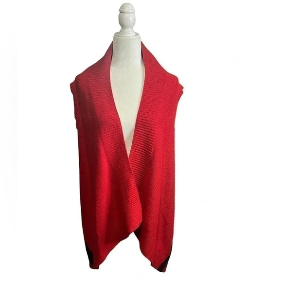 Ralph Lauren Contemporary Open Front Waterfall Vest Cardigan Size XL 16 - Picture 3 of 6